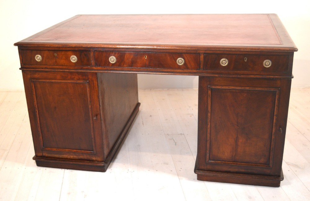 Partners Desk in Mahogany View III