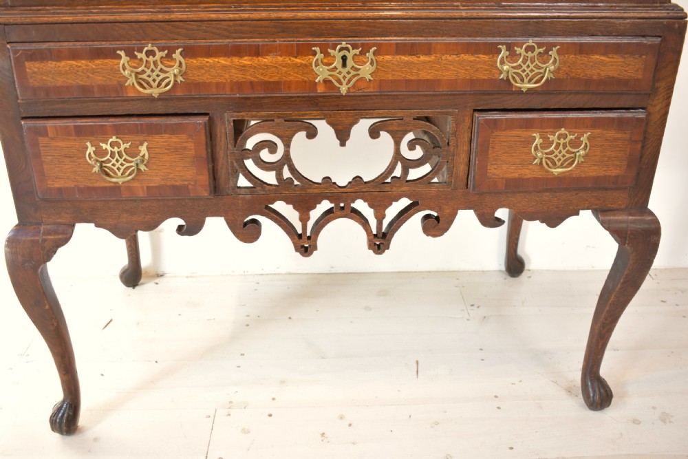 Oak and fruitwood chest on stand View II