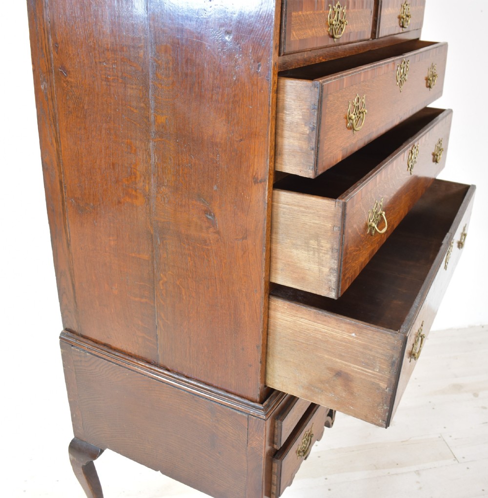Oak and fruitwood chest on stand View IV