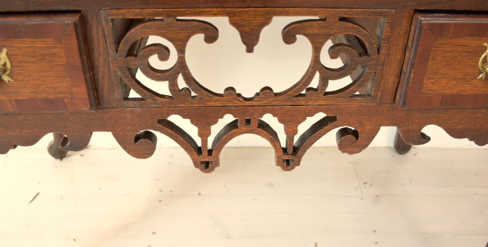 Oak and fruitwood chest on stand View X