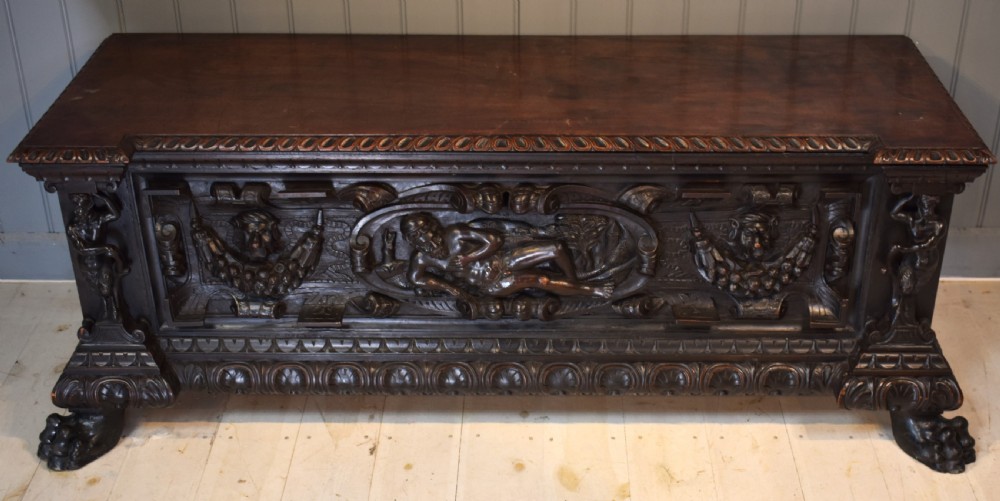 Italian walnut Cassone View II