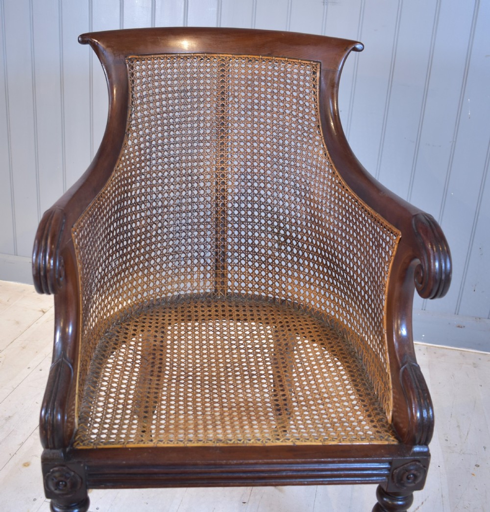 Bergere library cane chair View XII