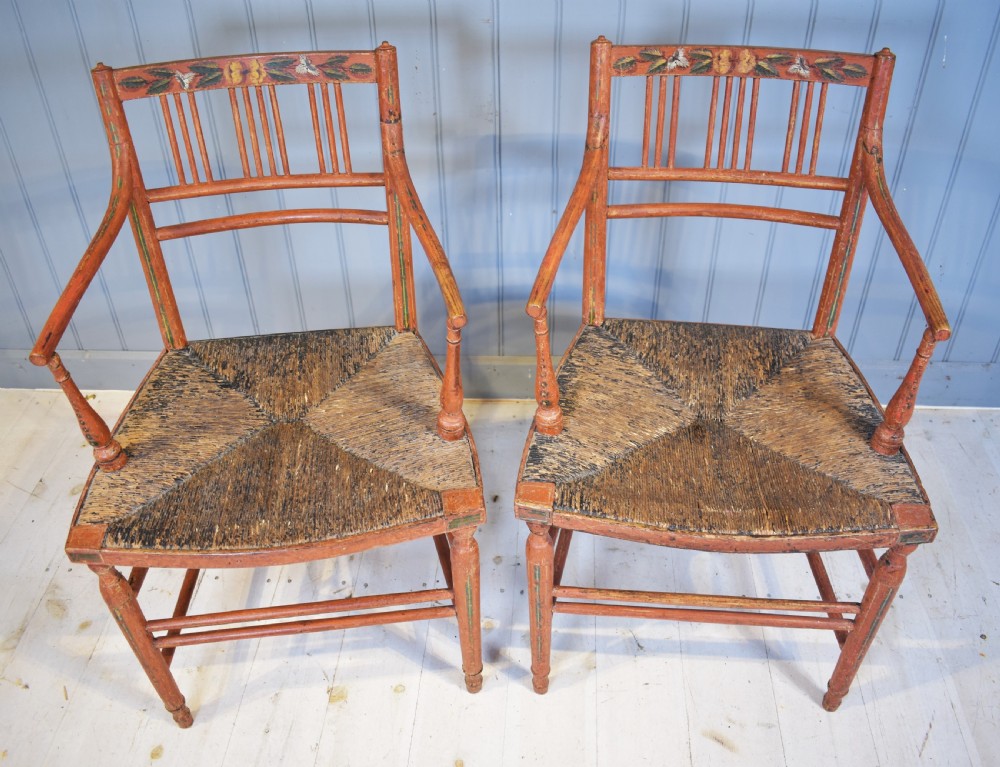 Pair of painted chairs