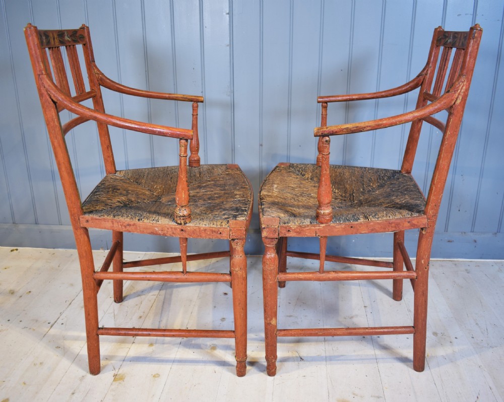 Pair of painted chairs View II