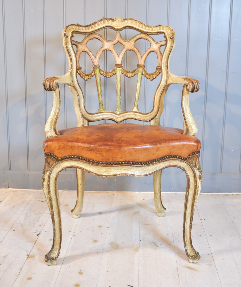 Painted leather chair
