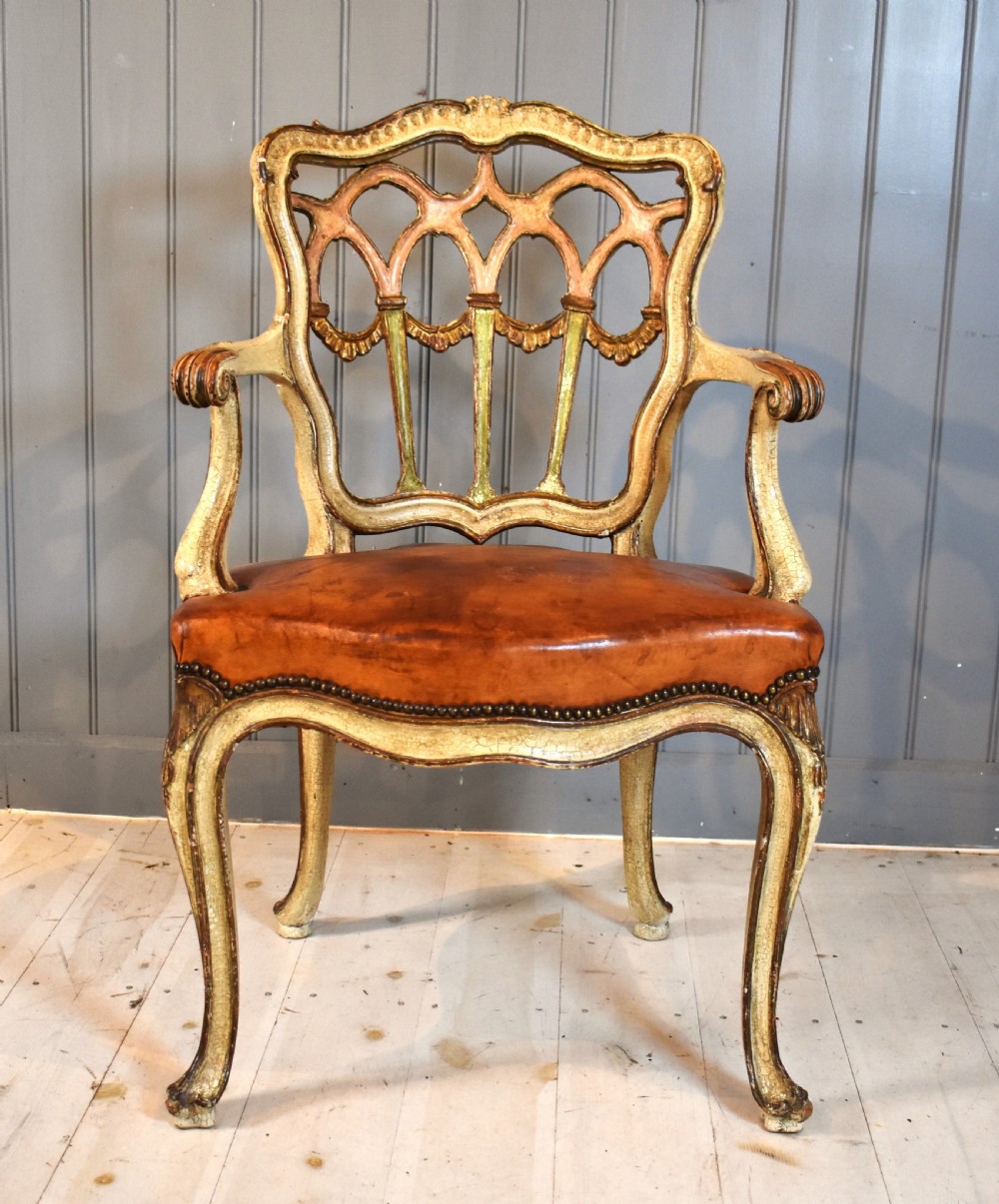 Painted leather chair View II