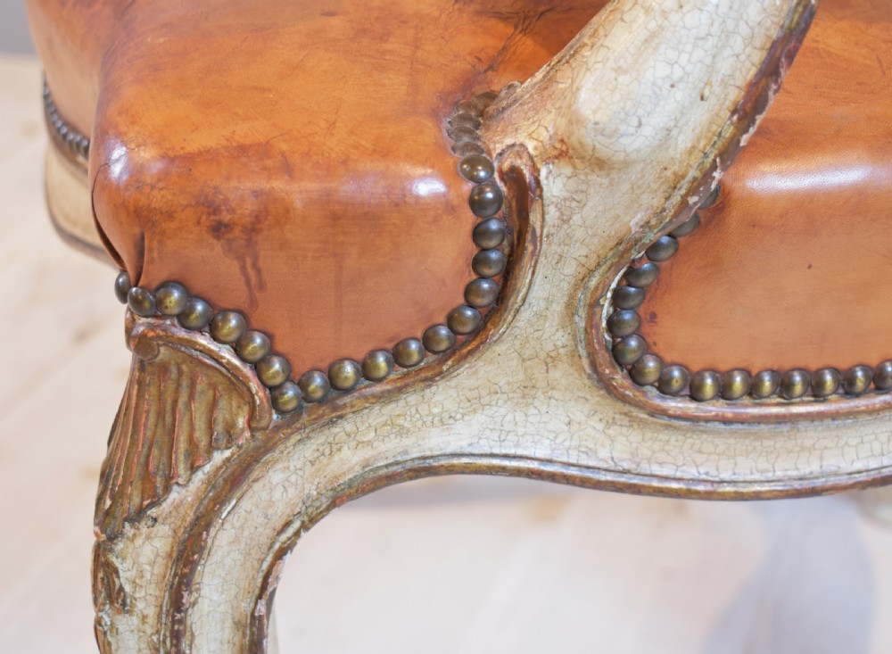 Painted leather chair View IV