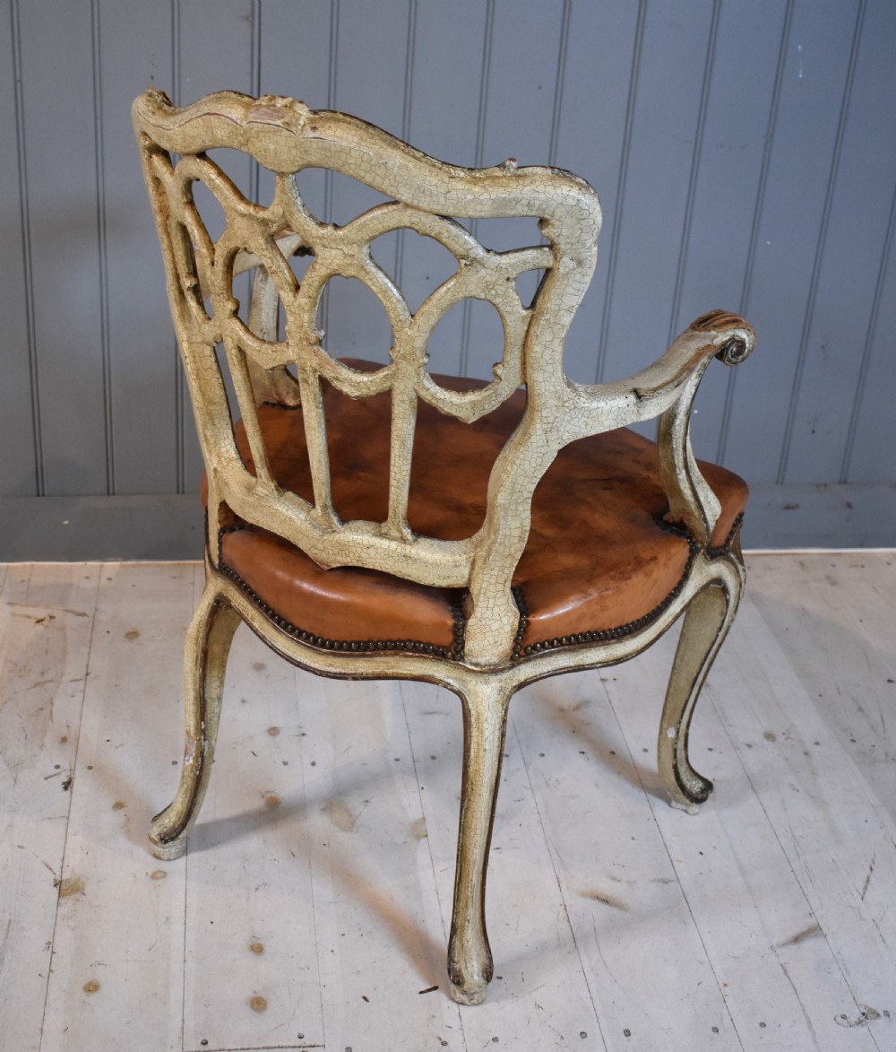 Painted leather chair View VIII