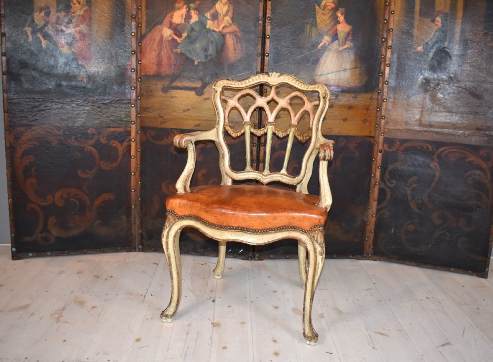 Painted leather chair View IX