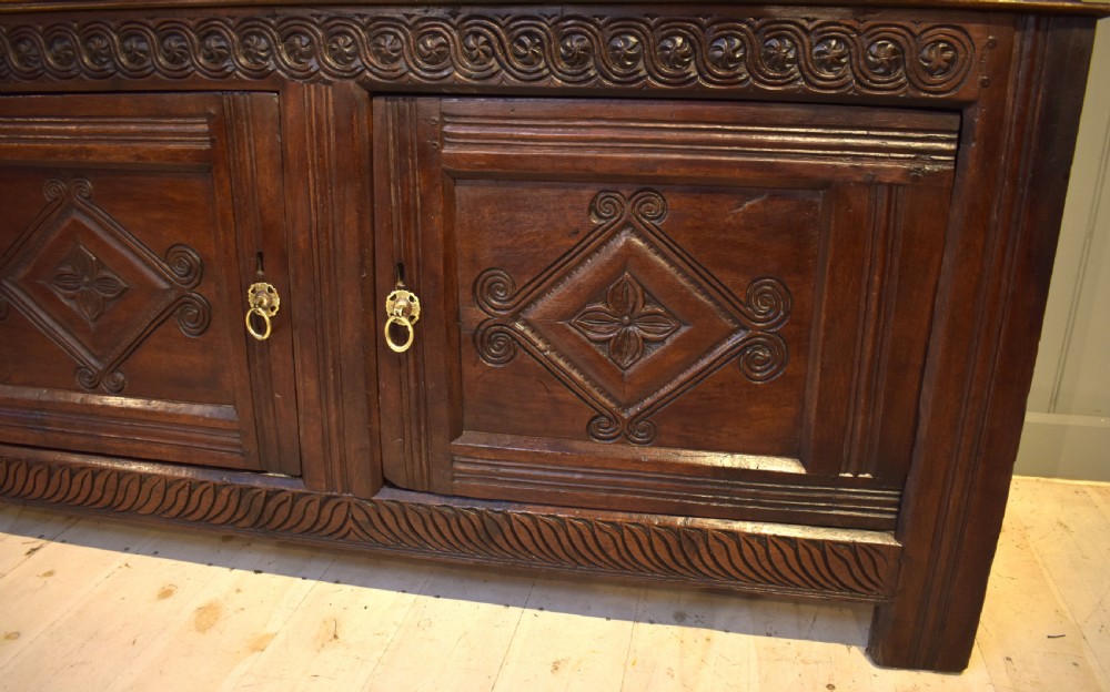 17th century oak court cupboard View V