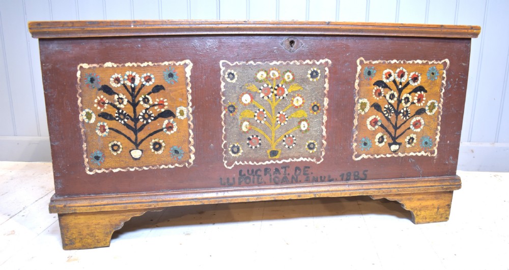 Painted pine box 1885