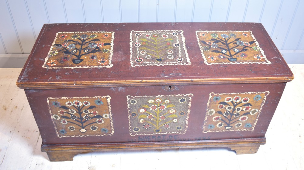 Painted pine box 1885 View II