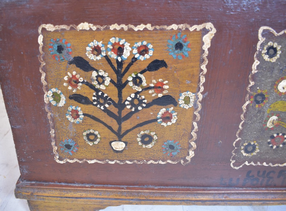 Painted pine box 1885 View VIII
