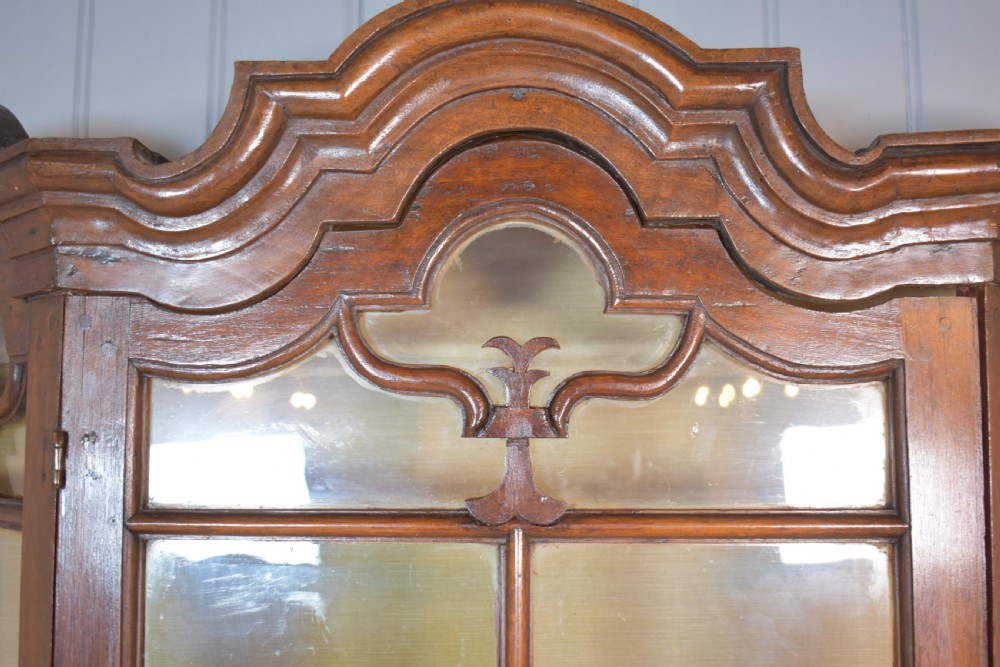 18th century walnut hanging display cupboard View III