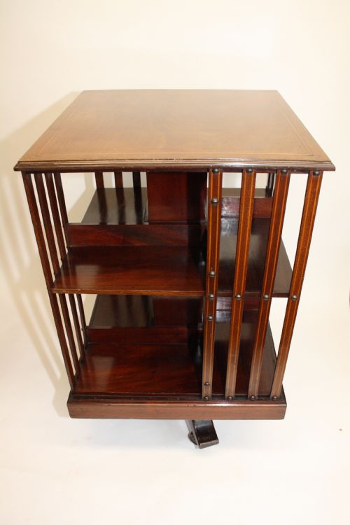 19th Century Mahogany Revolving Bookcase