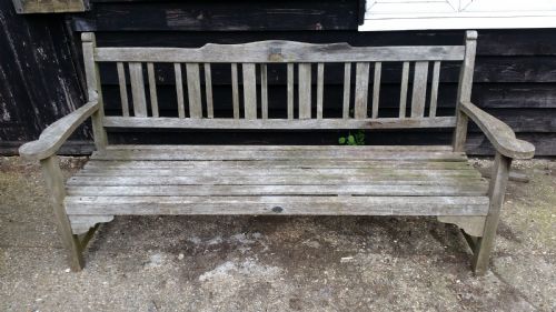 Late 19th Century Teak Garden Bench
