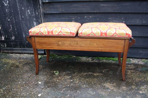Mahogany Adjustable Duet Stool