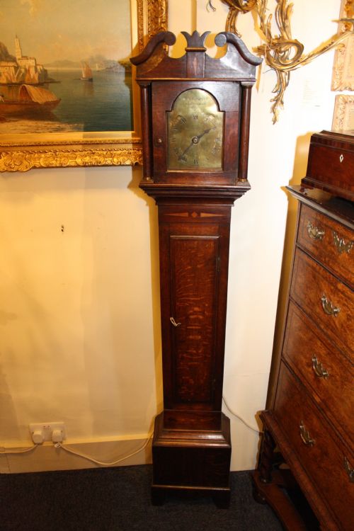 Late 18th Century Grandmother Clock in Oak