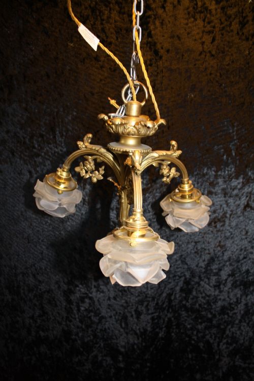 Early 20th Century Brass Chandelier