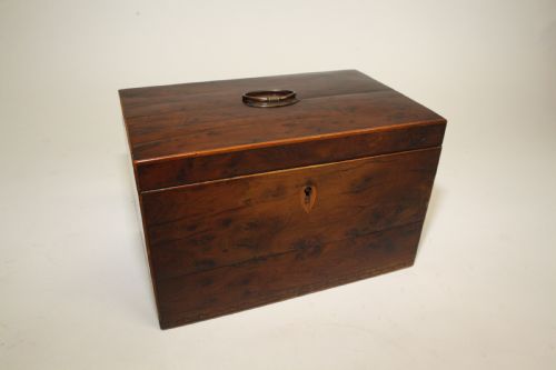 Superb Tea Caddy in Burr Yew C1780