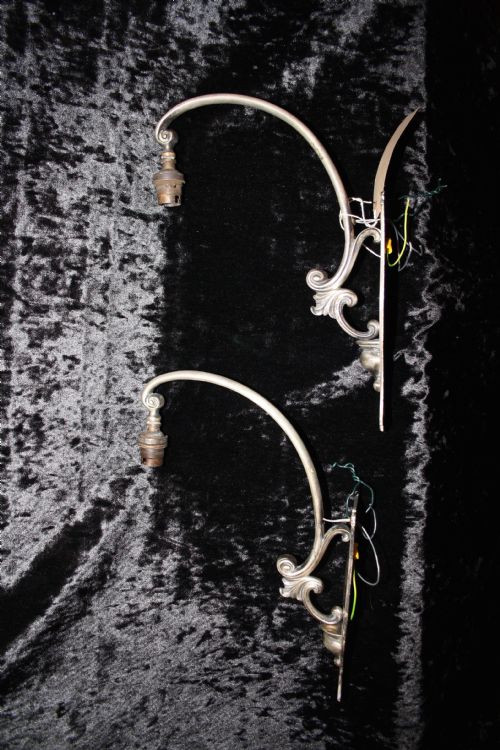 Pair of Early 20th Century Silvered Wall Lights