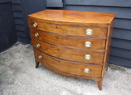 Regency Bow Front Chest of Drawers