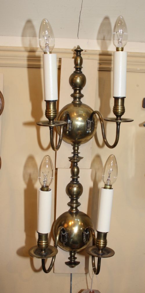 Late 19th Century Pair of Dutch Wall Lights
