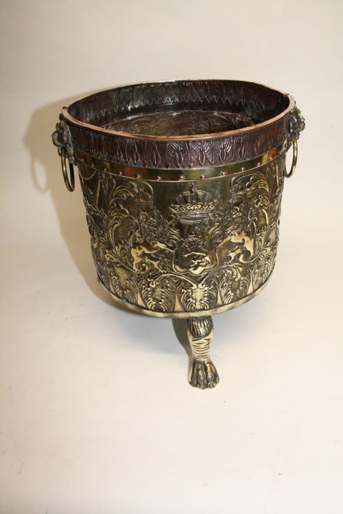 Brass and Copper Log Bin