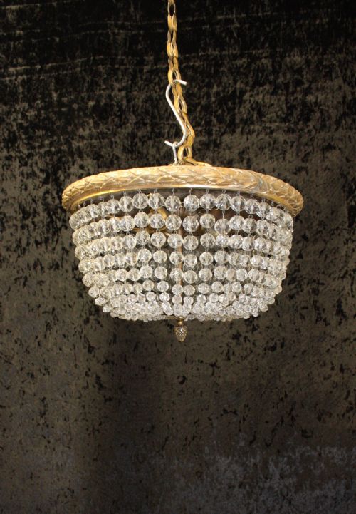 Early 20th Century Shallow Chandelier