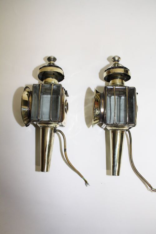 Pair Early 20th Century Carriage Lights