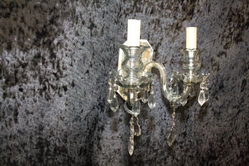 Early 20th Century Crystal Wall Bracket