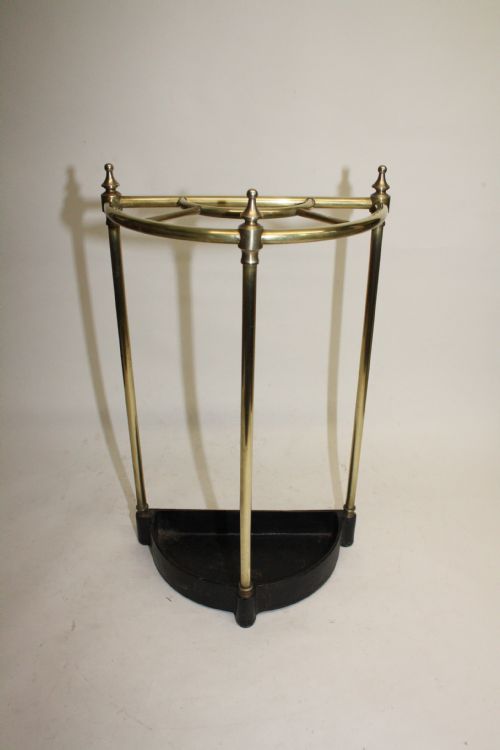 Early 20th Century Demilune Brass Stick Stand