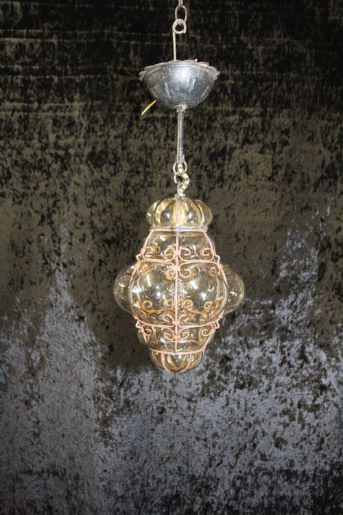 Early 20th Century French Glass Hall Light