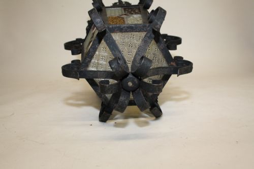 EARLY 20TH CENTURY STAINED GLASS PORCH LIGHT - ADDITIONAL PHOTO 6