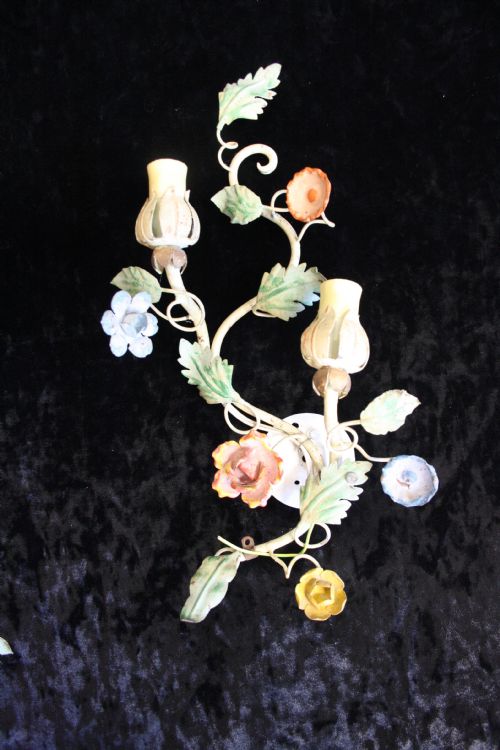 Floral Painted Wall Lights