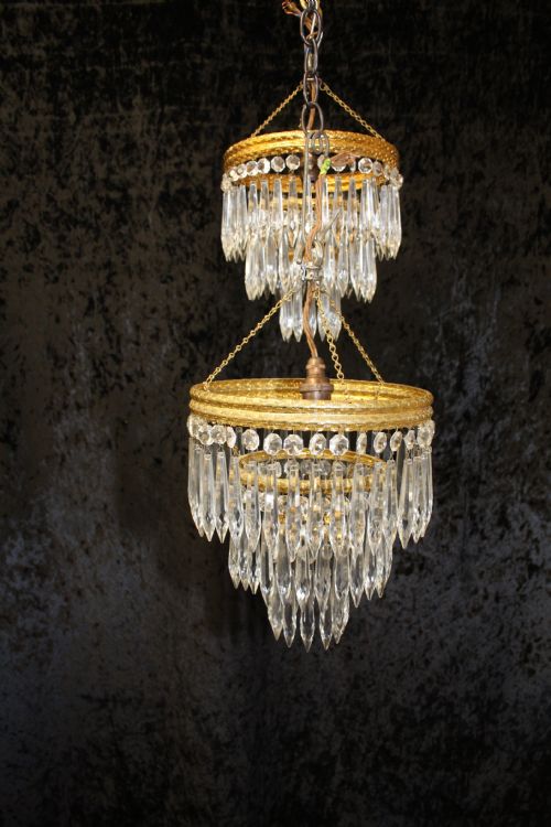 Pair of Early 20th-century Spike Chandeliers