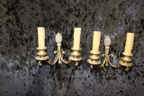Pair of Early 20th-century Brass Wall Lights
