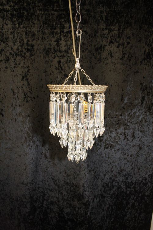 Early 20th Century Luster Chandelier