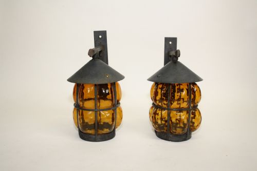 Pair of Art Deco Porch Lights