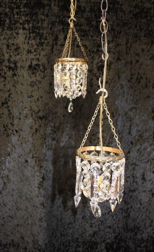 Early 20th Century Pair of Lustre Chandeliers