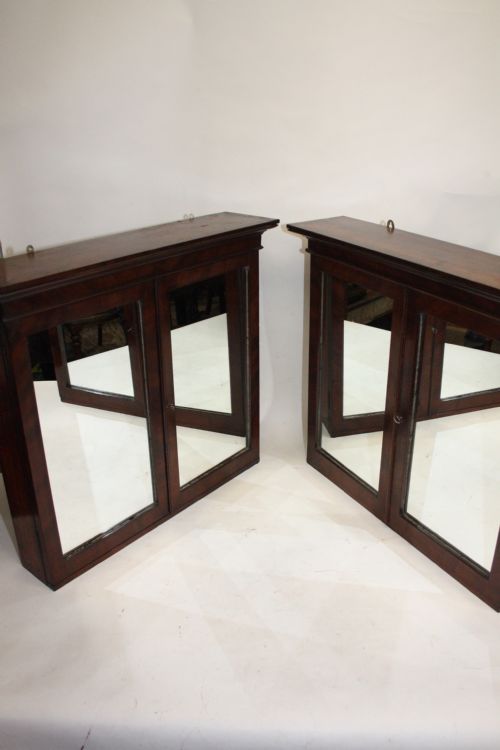 Pair of 19th Century Mahogany Wall Cabinets