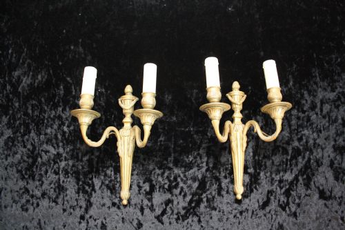 Pair of Brass Wall Lights
