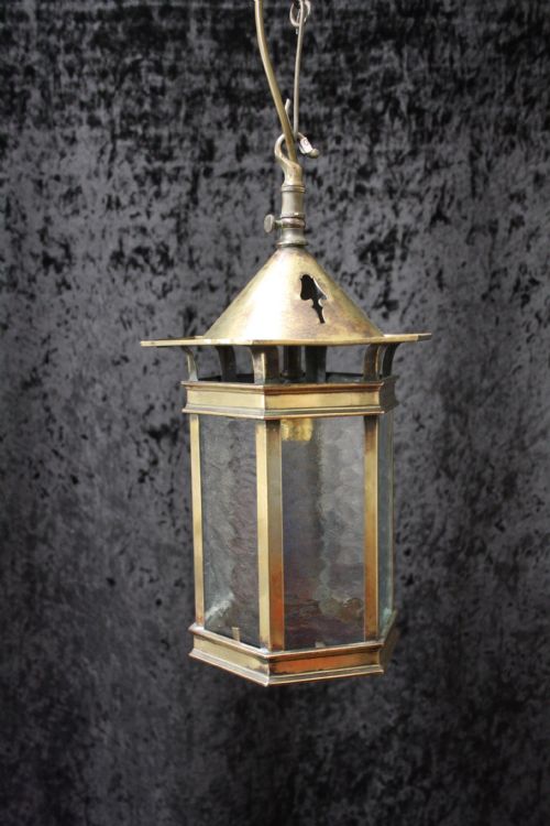 Arts and Crafts Brass Lantern