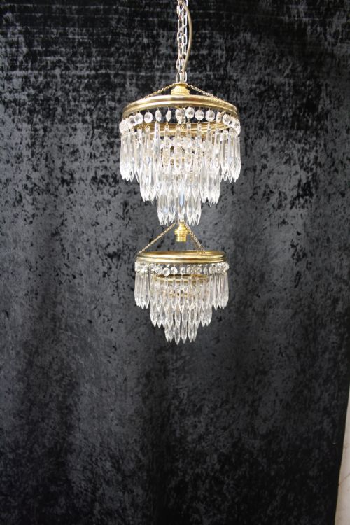 Early 20th Century Pair of Spike Chandeliers
