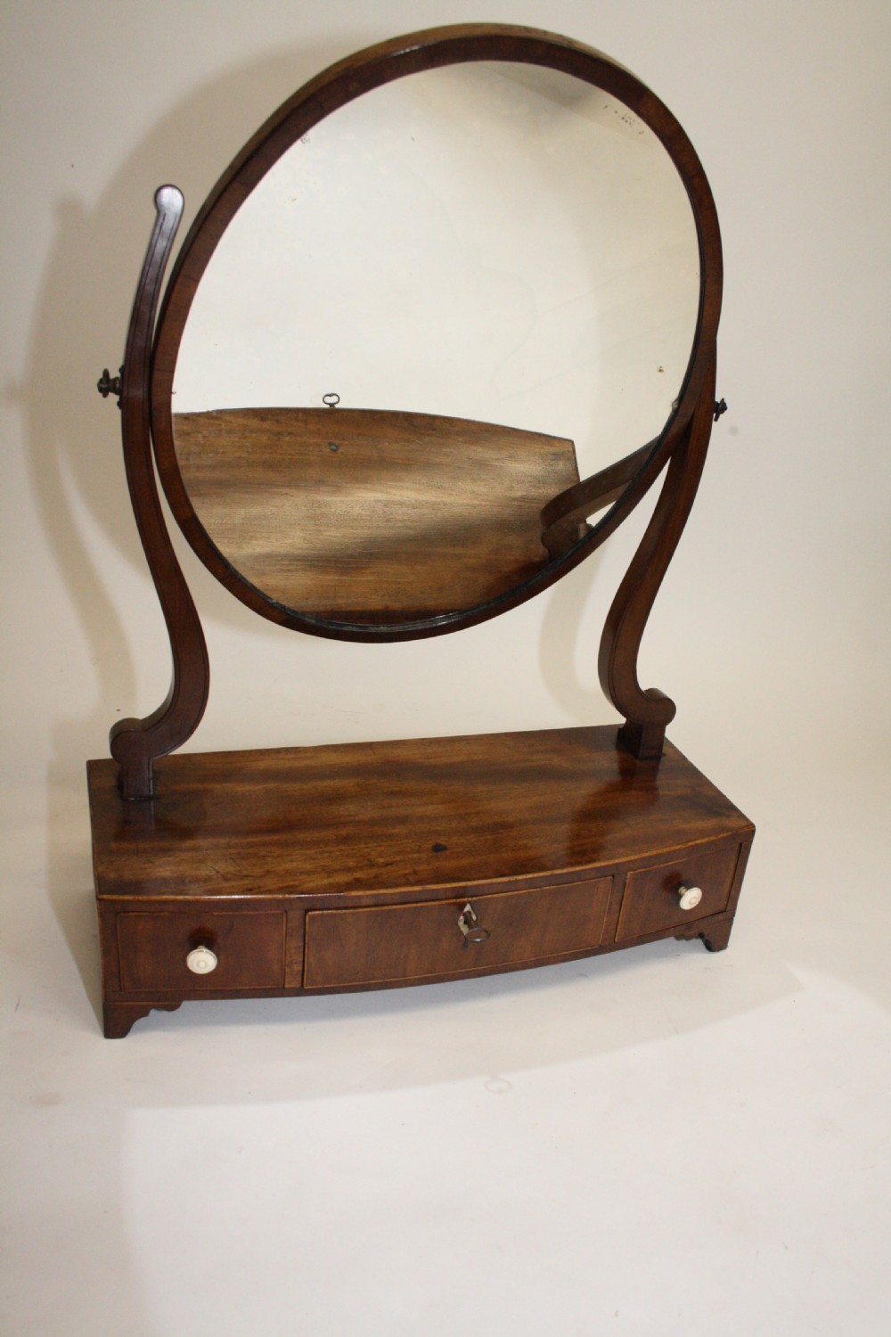 George III Mahogany dressing mirror View II