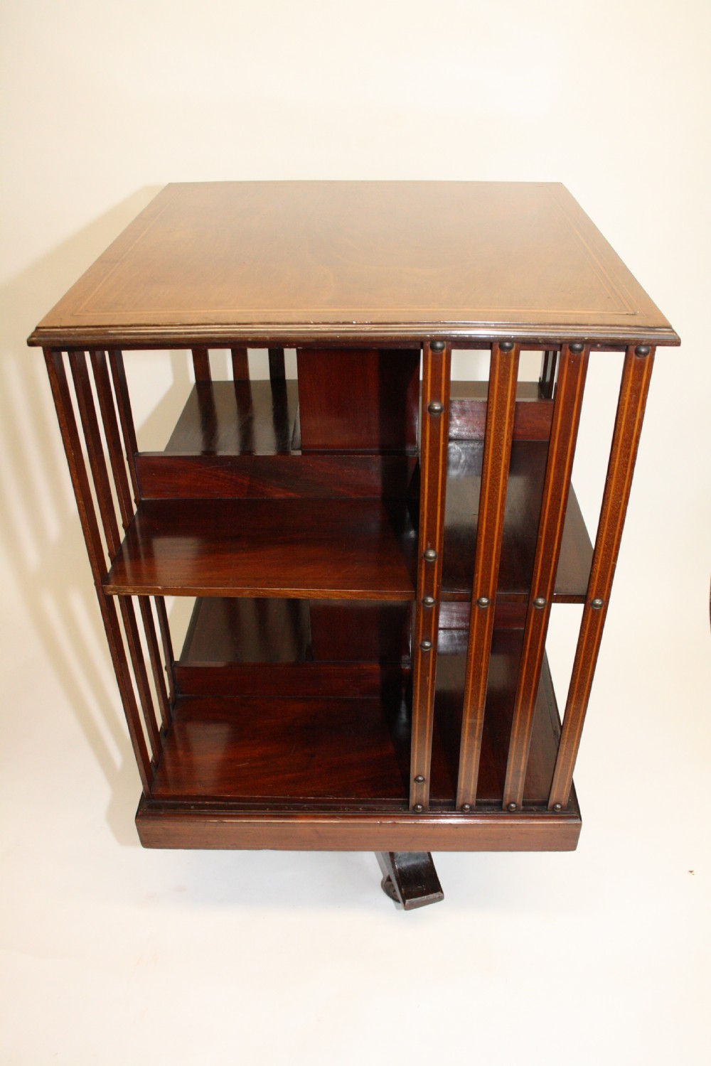 19th Century mahogany revolving bookcase