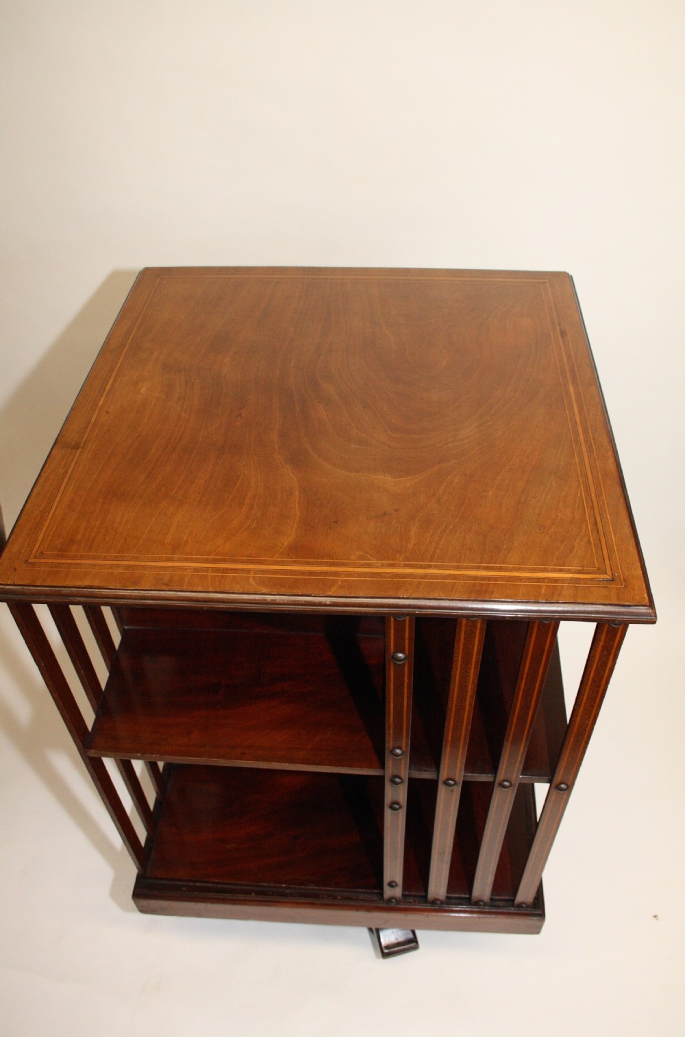 19th Century mahogany revolving bookcase View II