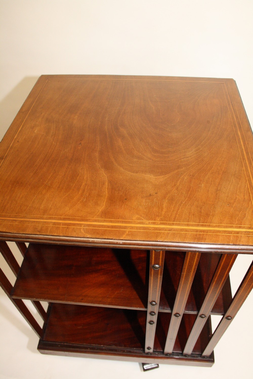 19th Century mahogany revolving bookcase View V