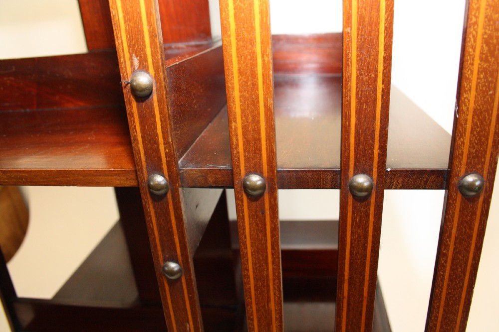 19th Century mahogany revolving bookcase View IX