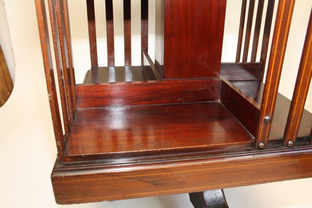 19th Century mahogany revolving bookcase View XVI